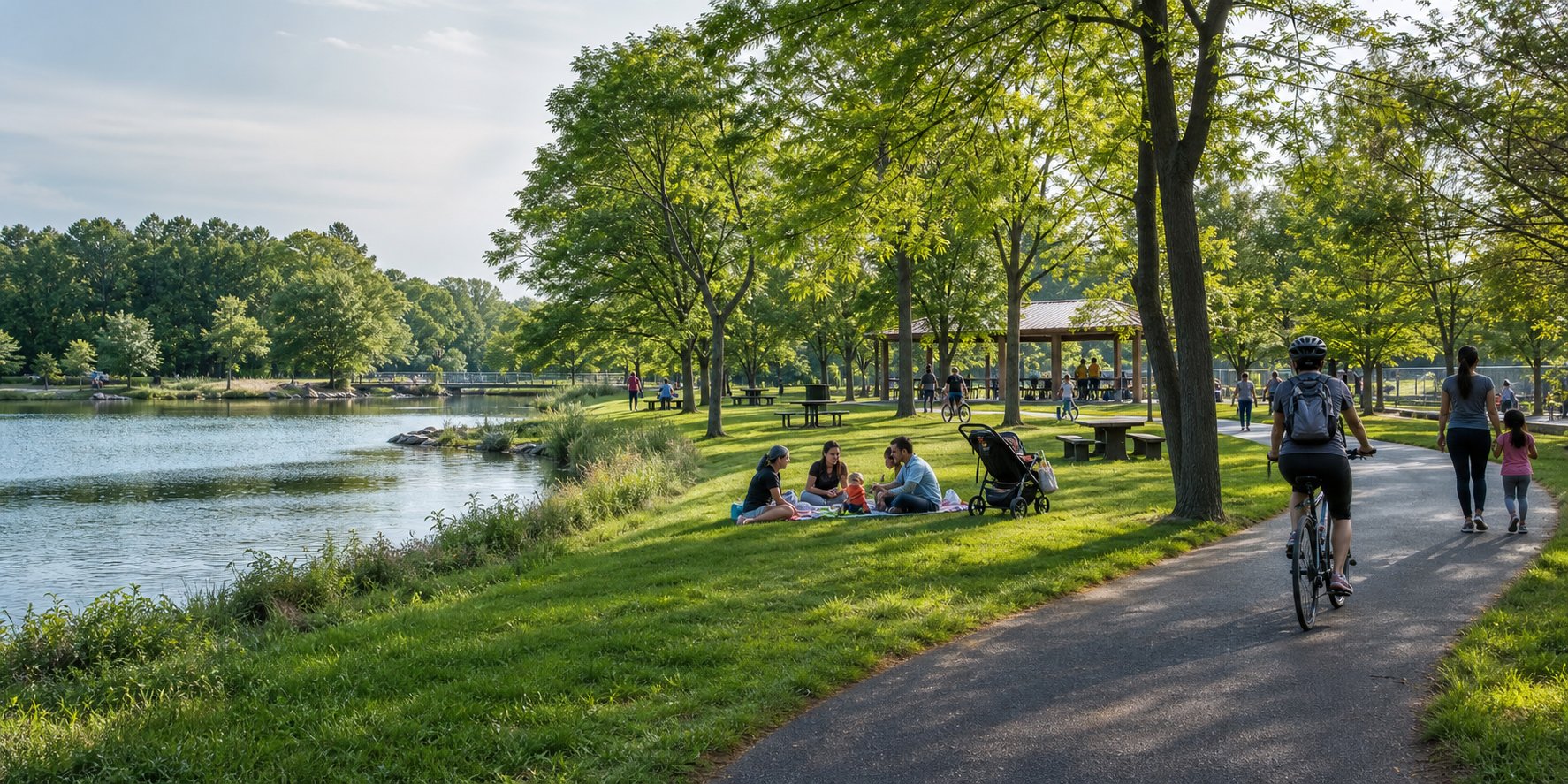 Illustrated local card image for Events, food, parks, and quick family plans.