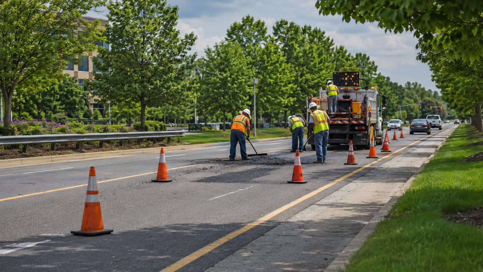 Illustrated local card image for VDOT Road Problem Report.